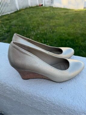 Women’s Champagne Wedge Pumps